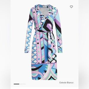 Pucci Very Vivara Long-Sleeve Midi-Dress Size 12